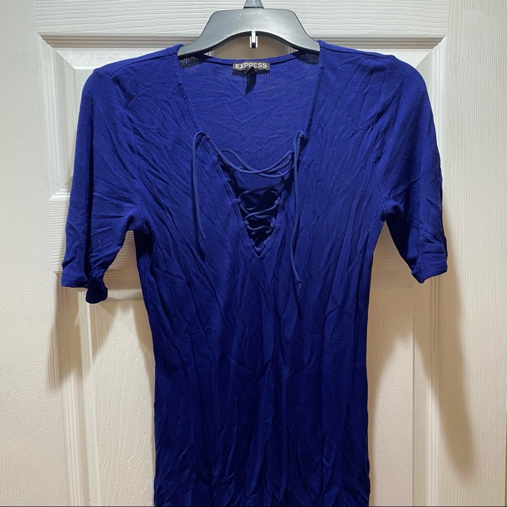 Express blue shirt